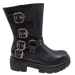 Nicole | Botinetas de Cuero con Hebillas