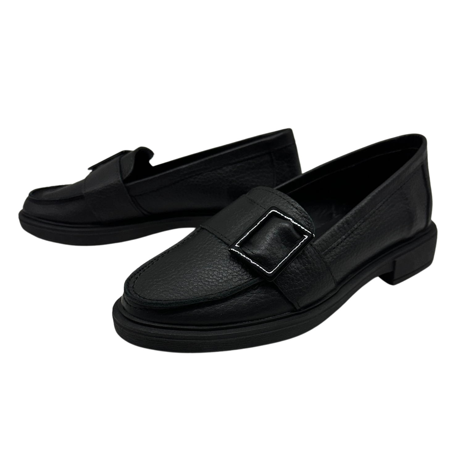 Dalia | Mocasines de Cuero Vacuno con Hebillas - Brandy Shoes