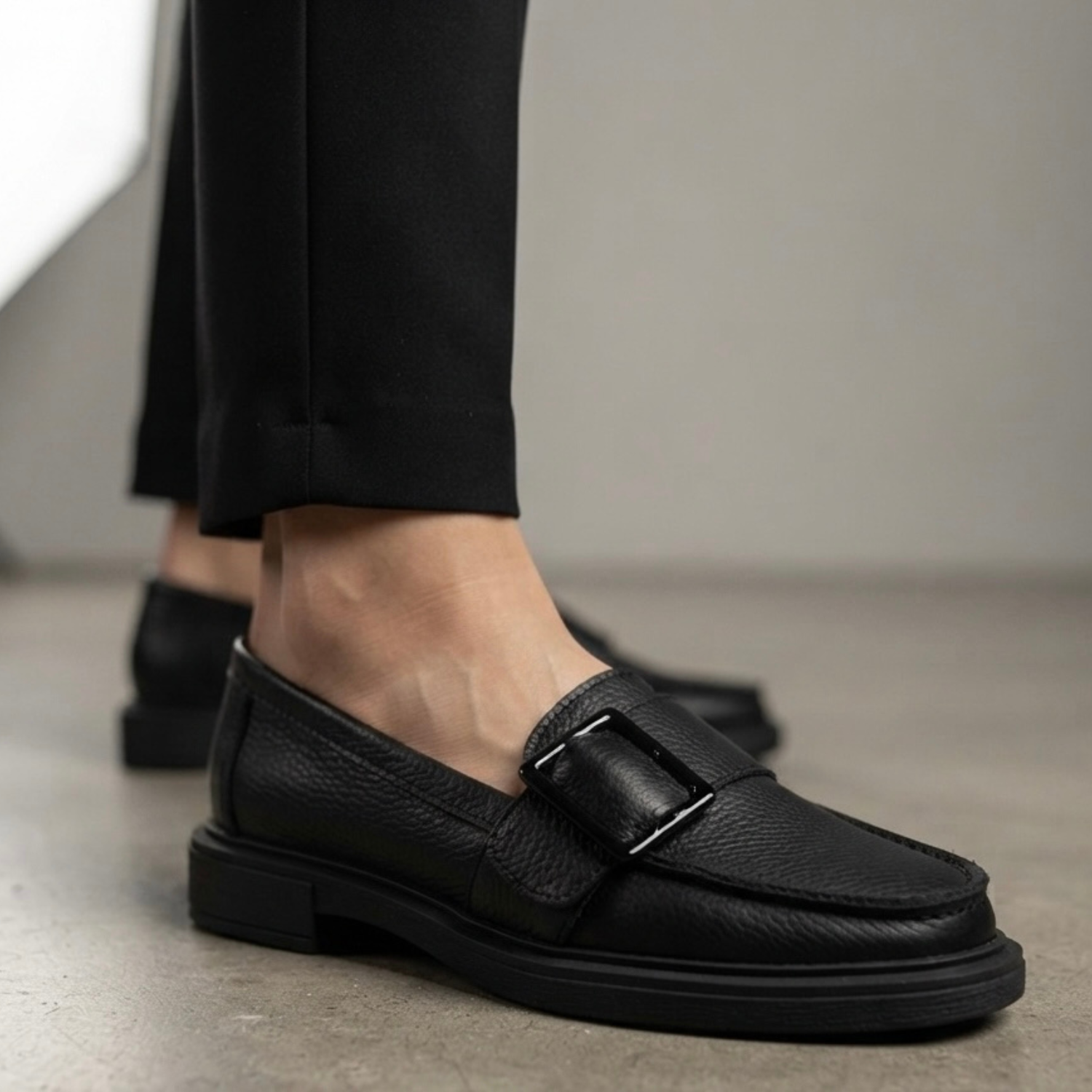 Dalia | Mocasines de Cuero Vacuno con Hebillas - Brandy Shoes